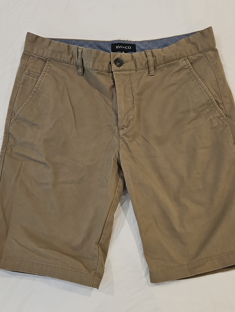 RW&CO. Men's Chino Shorts Olive Green